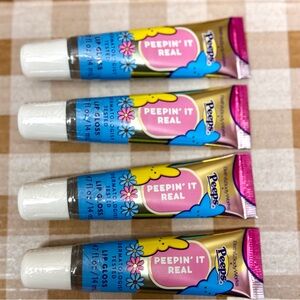 NEW B&BW x PEEPS Marshmallow (4) SEALED PEEPIN IT REAL Lip Gloss w/ coconut oil